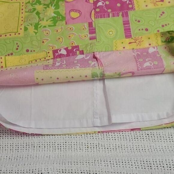 Cotton Connection Colorful Lined Patchwork Cotton Side Zipper Sz‎ L Skirt - Picture 5 of 9